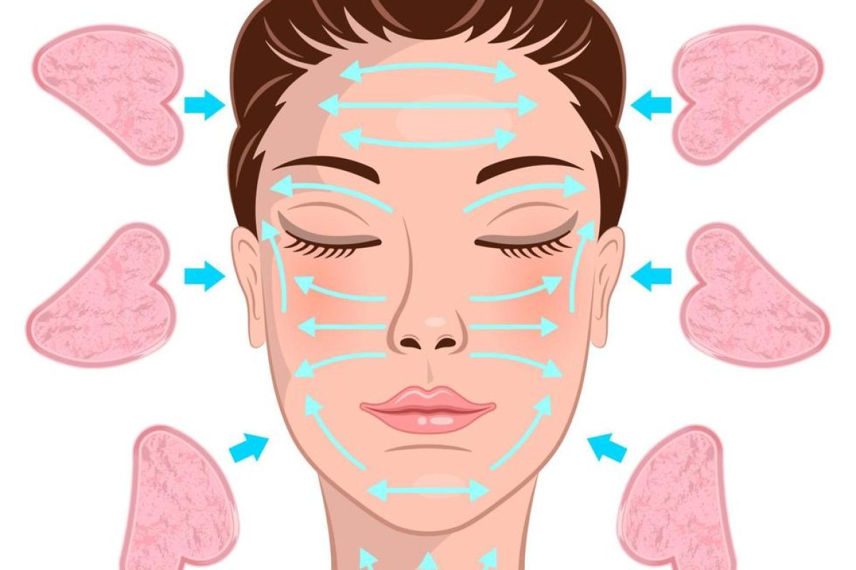 gua-sha-massage-scheme-on-face-of-woman-free-vector